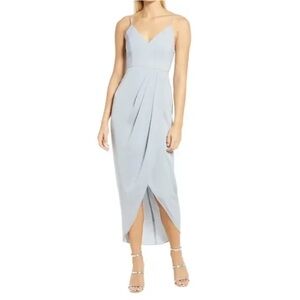 Powder Blue Tulip Hem Dress